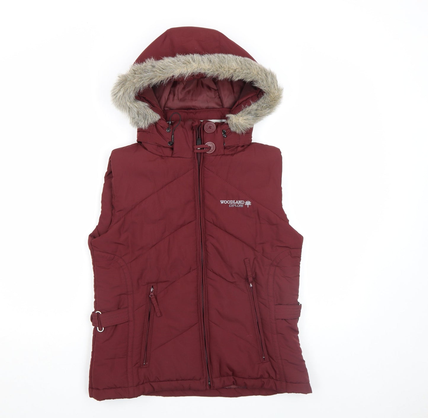 Womens UK Size M Woodland Active Outfitters Red Puffer Jacket