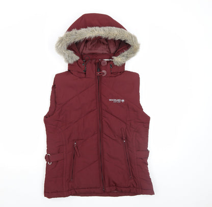 Womens UK Size M Woodland Active Outfitters Red Puffer Jacket