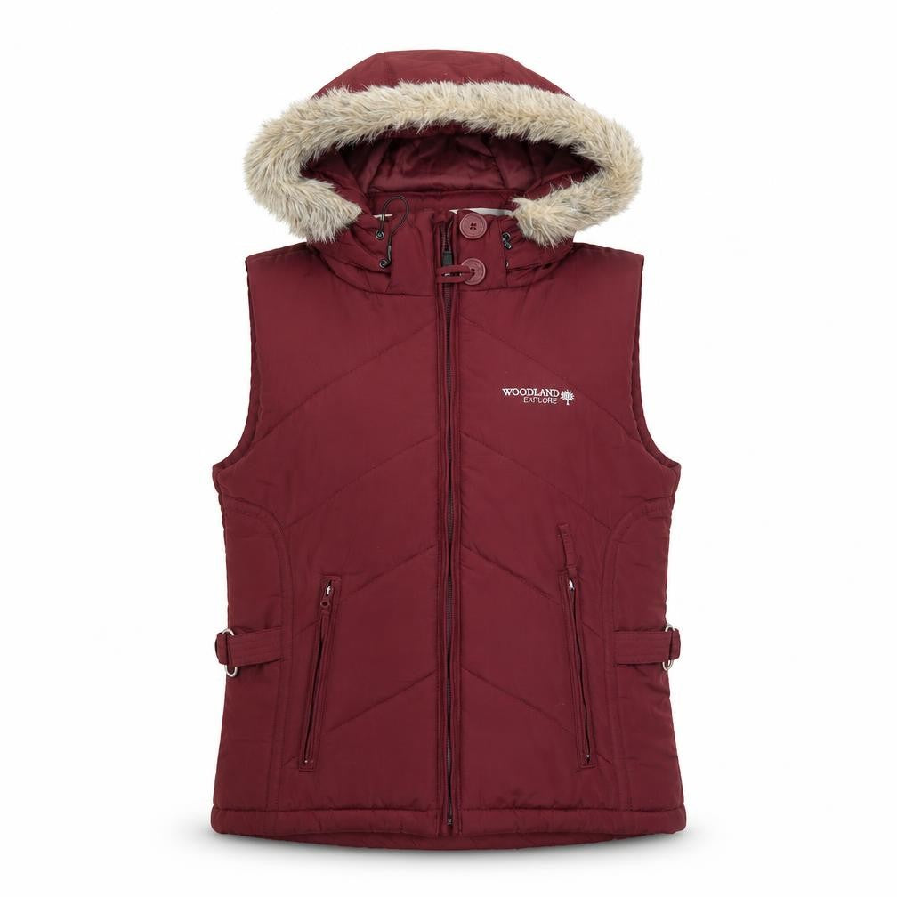 Womens UK Size M Woodland Active Outfitters Red Puffer Jacket