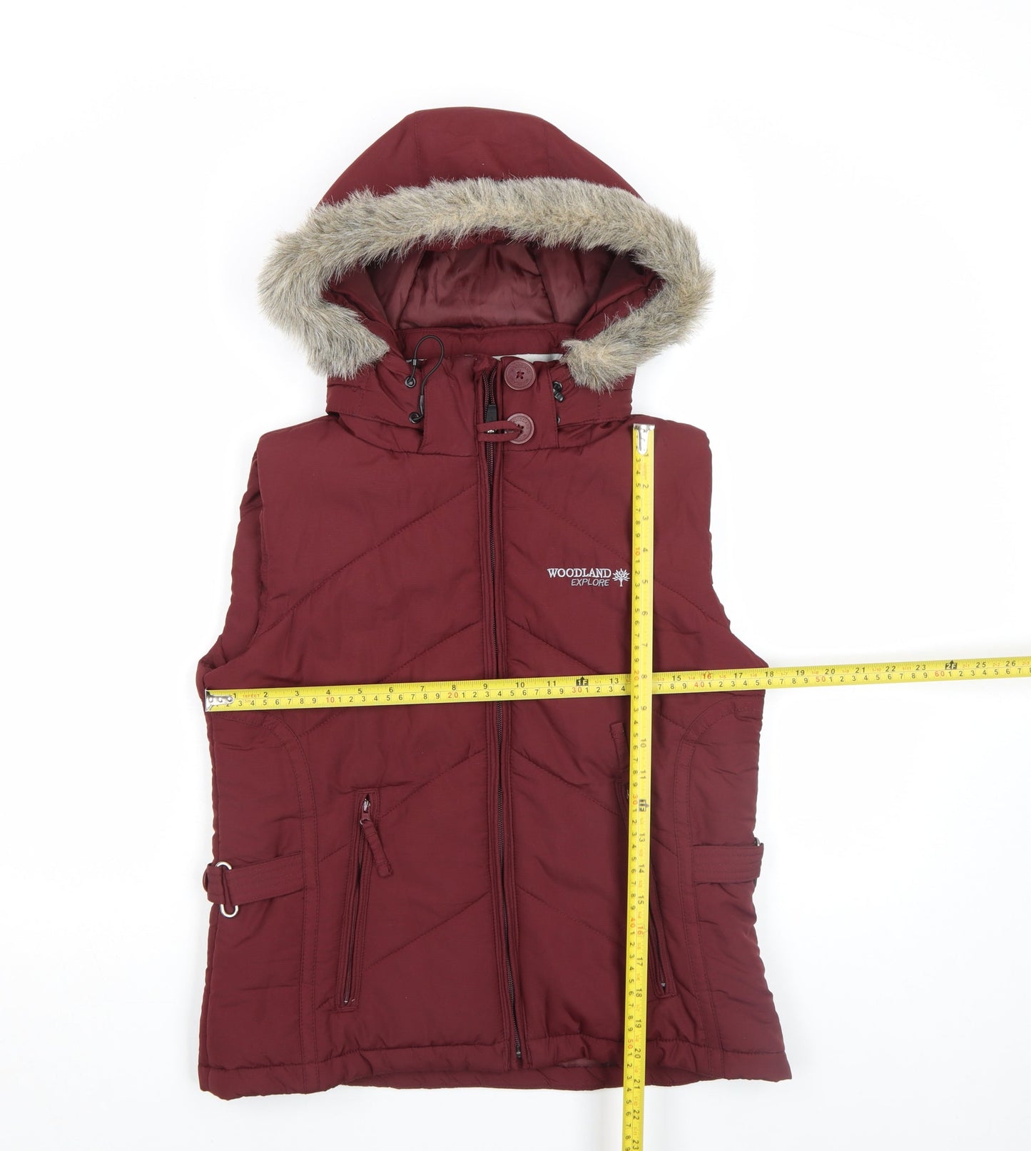 Womens UK Size M Woodland Active Outfitters Red Puffer Jacket