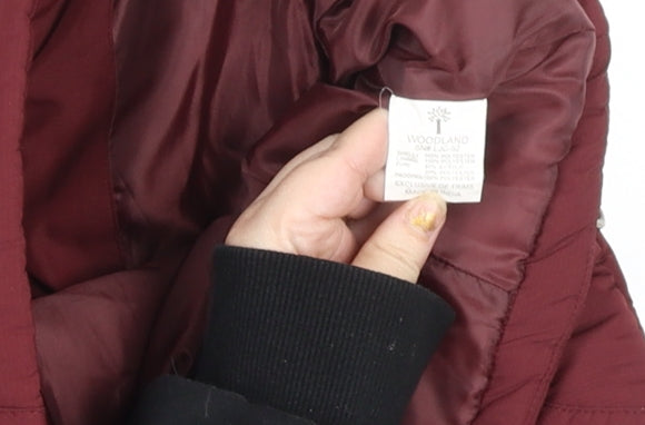 Womens UK Size M Woodland Active Outfitters Red Puffer Jacket