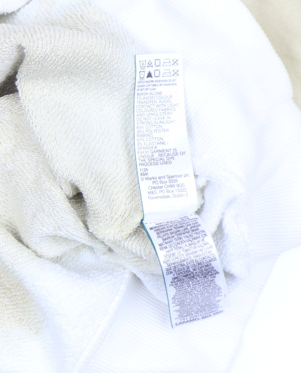 Mens UK Size S Marks and Spencer Beige Pullover Sweatshirt
