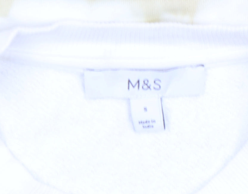 Mens UK Size S Marks and Spencer Beige Pullover Sweatshirt
