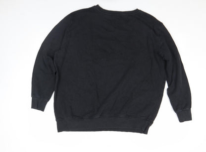 Unisex Adults UK Size M Capsule Black Pullover Sweatshirt