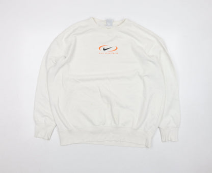 Mens UK Size S Nike White Pullover Sweatshirt