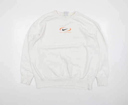 Mens UK Size S Nike White Pullover Sweatshirt
