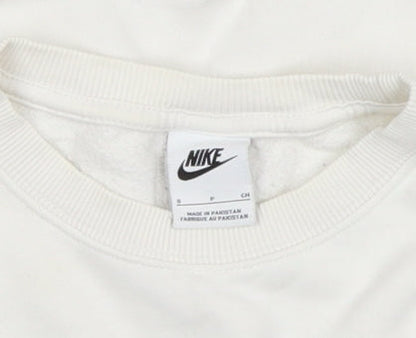 Mens UK Size S Nike White Pullover Sweatshirt
