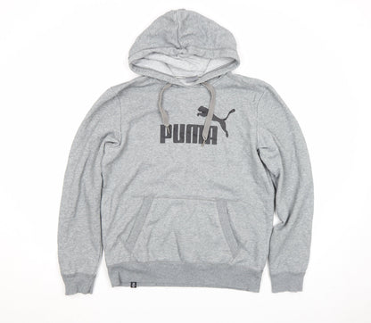 Mens UK Size S PUMA Grey Pullover Hoodie