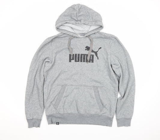 Mens UK Size S PUMA Grey Pullover Hoodie