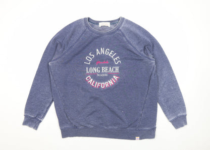 Mens UK Size L NEXT Blue Pullover Sweatshirt