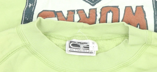 Womens UK Size M Activewear Green Pullover Sweatshirt