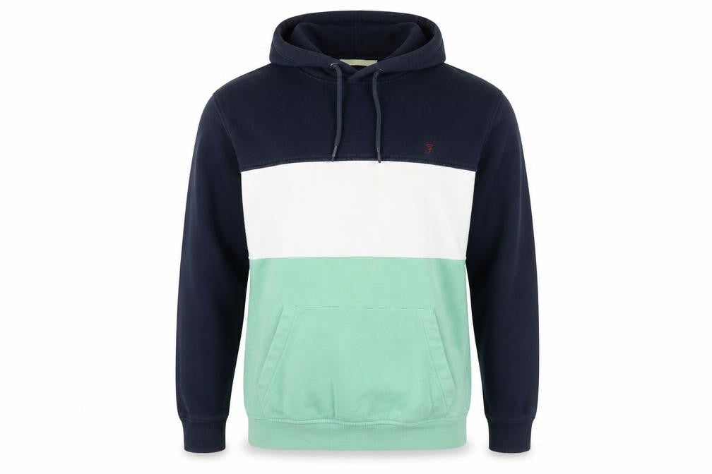 Mens UK Size L Farah Multicoloured Pullover Hoodie