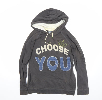 Womens UK Size M Bershka Black Pullover Hoodie