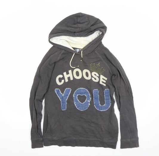 Womens UK Size M Bershka Black Pullover Hoodie