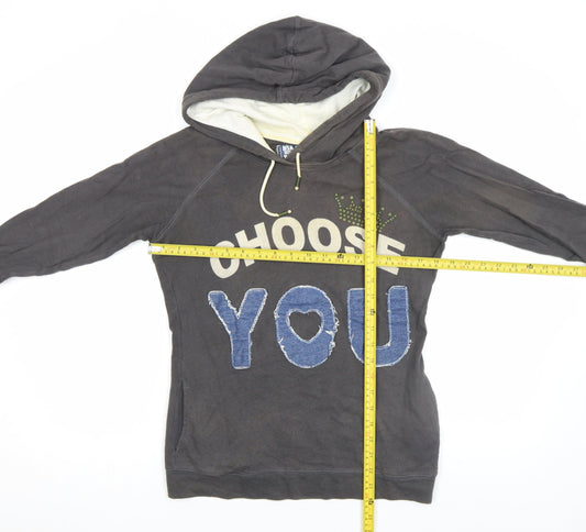 Womens UK Size M Bershka Black Pullover Hoodie