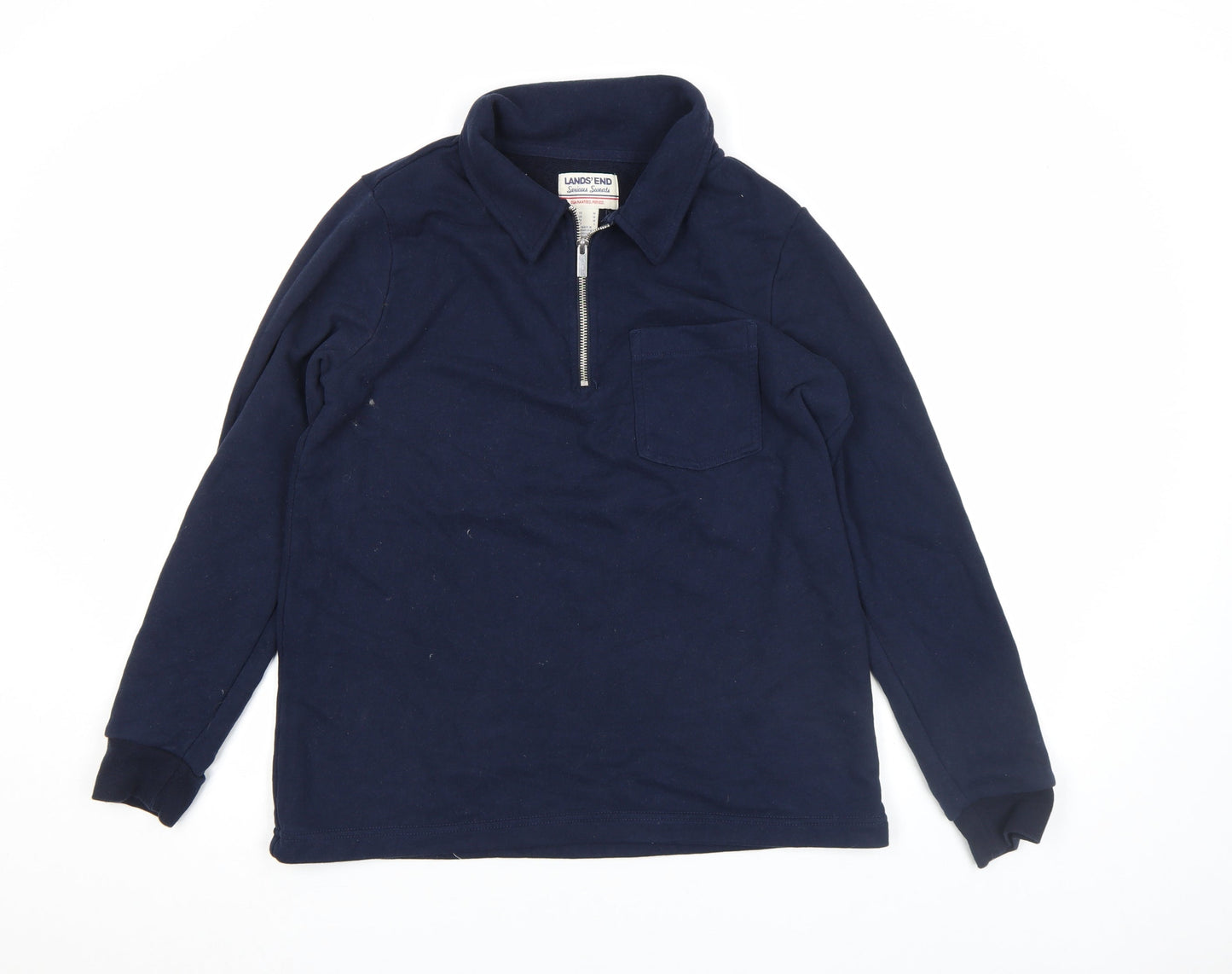 Womens UK Size M Lands' End Blue Pullover Sweatshirt