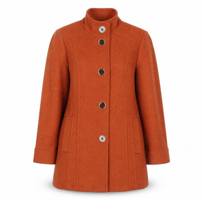 Womens UK Size 14 Classic Brown Overcoat
