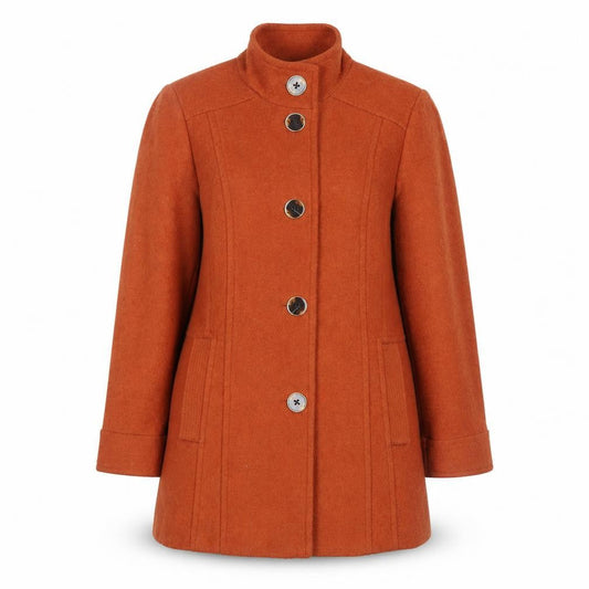 Womens UK Size 14 Classic Brown Overcoat