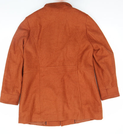 Womens UK Size 14 Classic Brown Overcoat