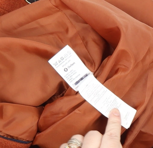 Womens UK Size 14 Classic Brown Overcoat