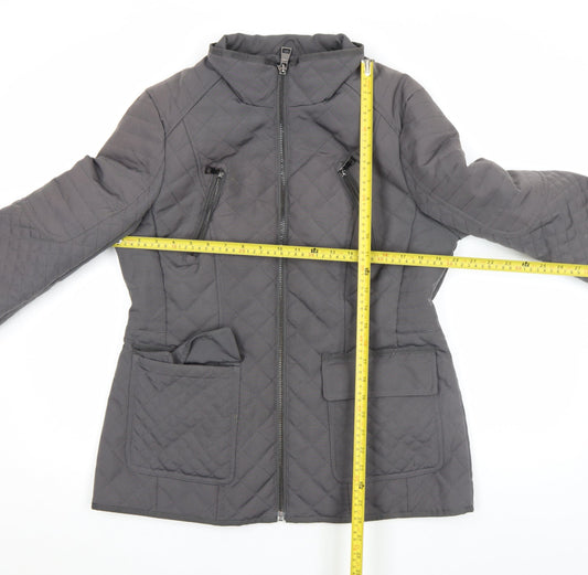 Womens UK Size 14 NEXT Grey Quilted Coat