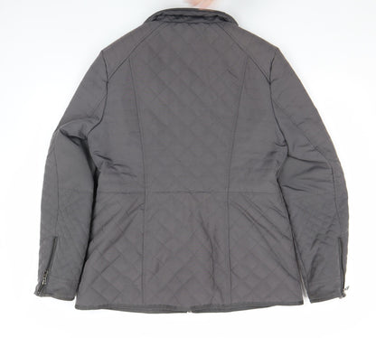 Womens UK Size 14 NEXT Grey Quilted Coat