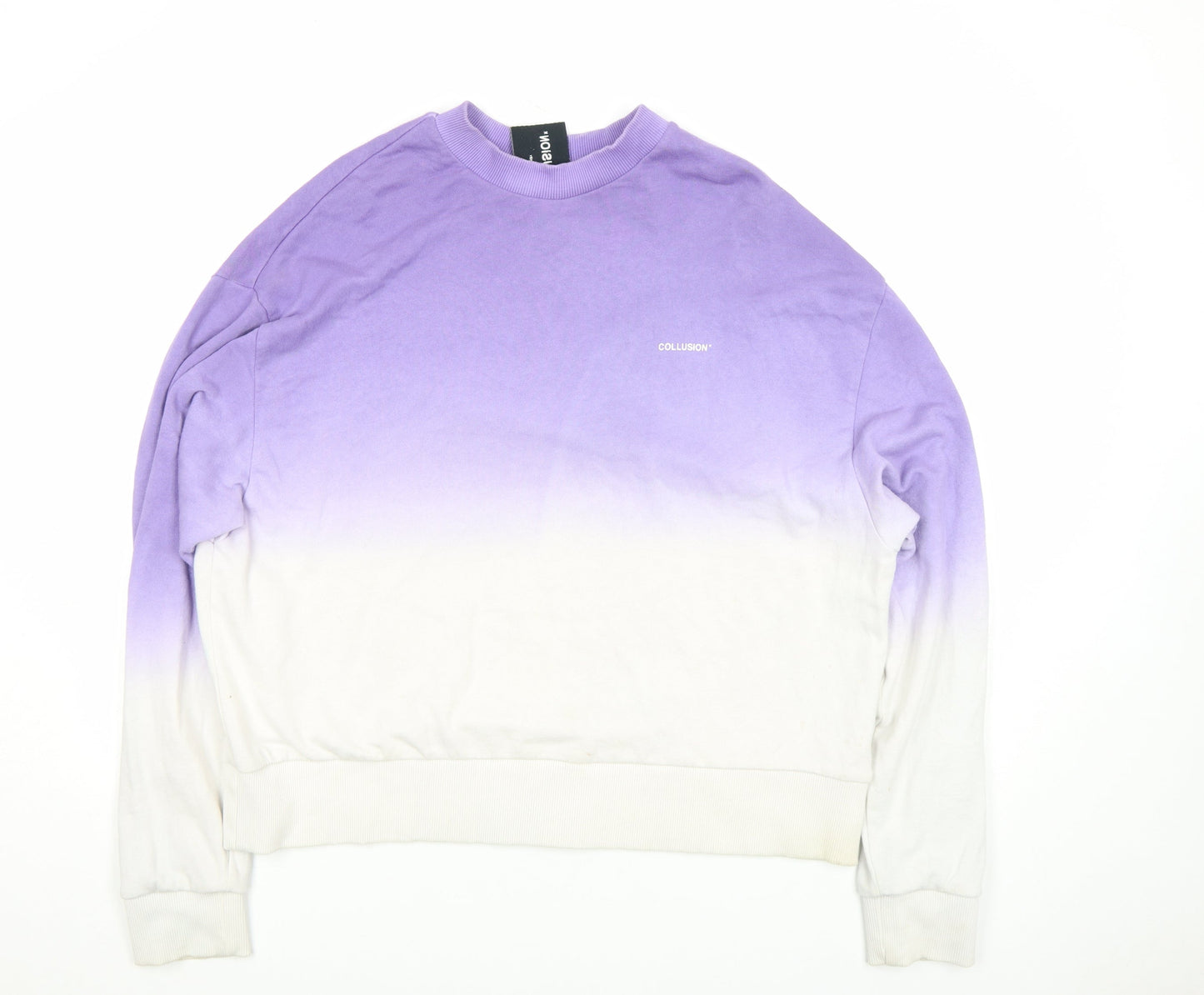 Womens UK Size S COLLUSION Multicoloured Pullover Sweatshirt