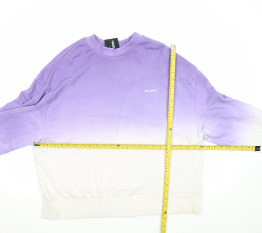 Womens UK Size S COLLUSION Multicoloured Pullover Sweatshirt