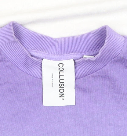 Womens UK Size S COLLUSION Multicoloured Pullover Sweatshirt