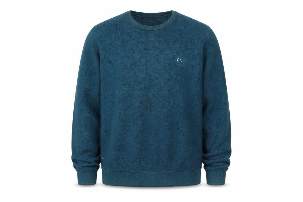 Mens UK Size L Calvin Klein Blue Pullover Sweatshirt