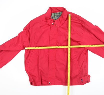 Mens UK Size L Tootal Red Bomber Jacket