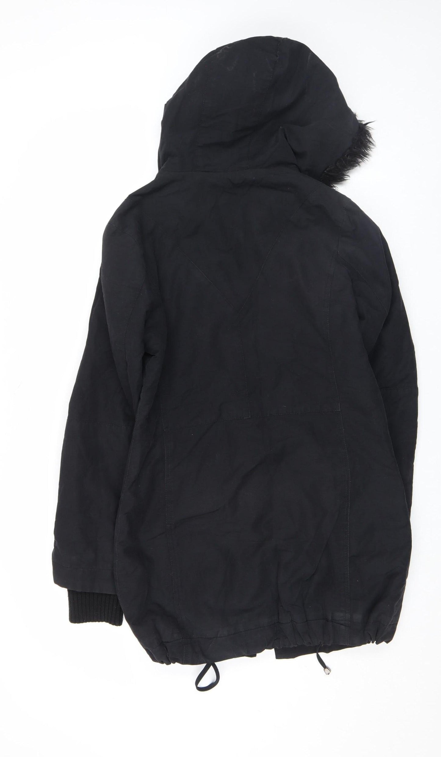 Womens UK Size 12 John Lewis Black Parka Coat