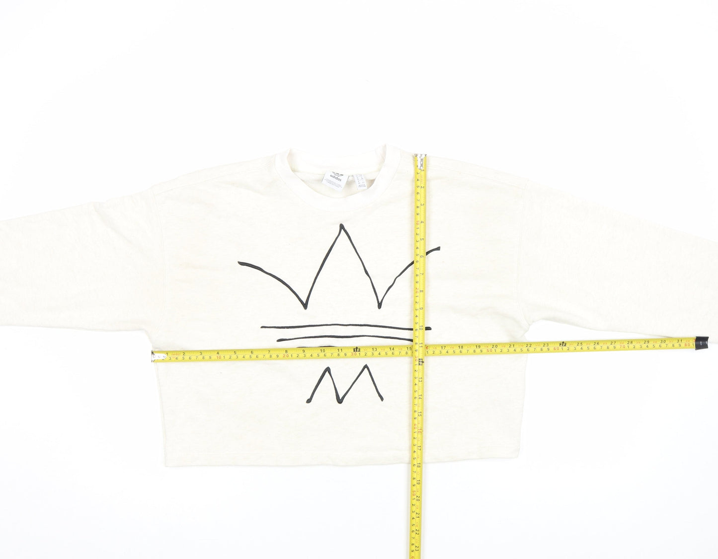 Womens UK Size 10 adidas Ivory Pullover Sweatshirt