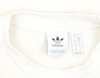 Womens UK Size 10 adidas Ivory Pullover Sweatshirt