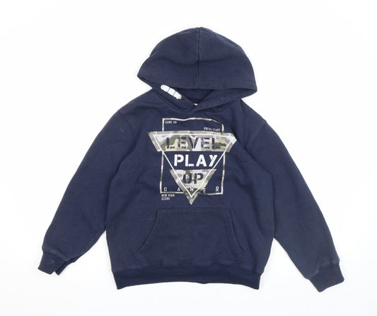 Boys UK Size 4 Years Dynamic Blue Pullover Hoodie