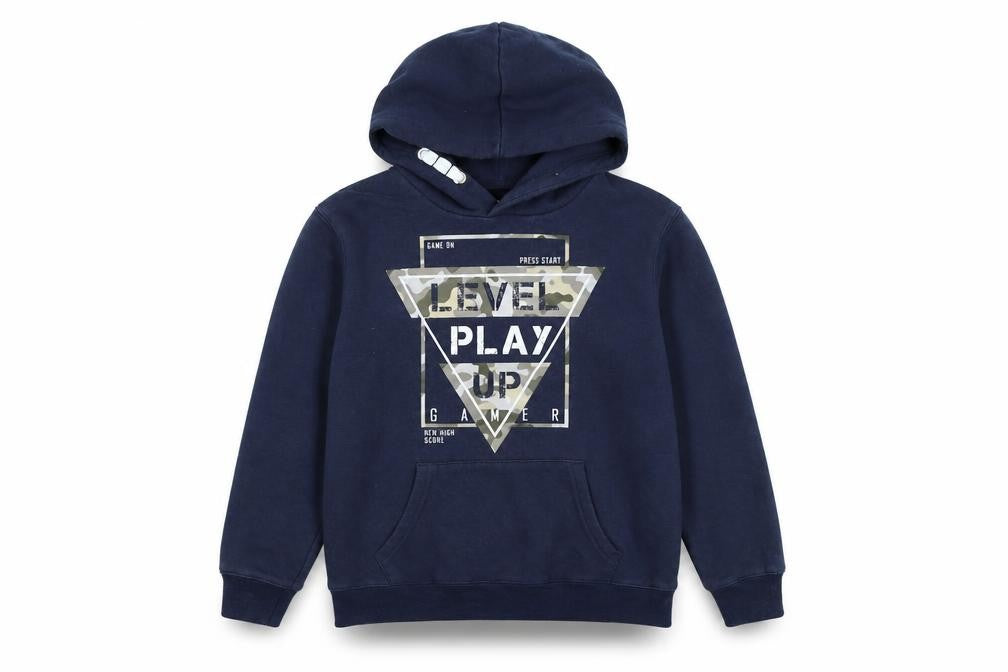 Boys UK Size 4 Years Dynamic Blue Pullover Hoodie