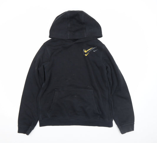 Boys UK Size 15-16 Years Nike Black Pullover Hoodie