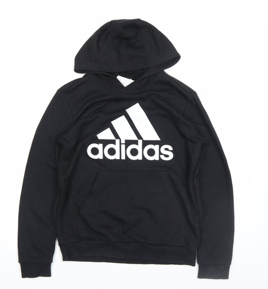 Boys UK Size 13-14 Years adidas Black Pullover Hoodie