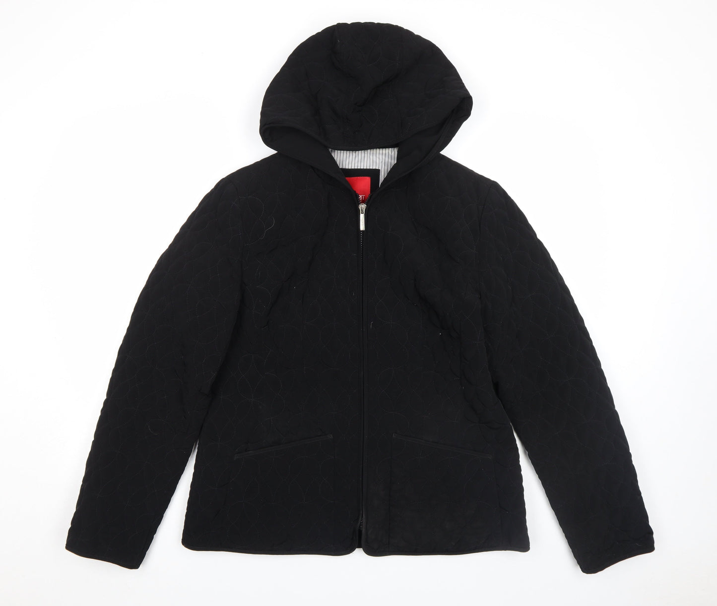 Womens UK Size M Esprit Black Quilted Coat