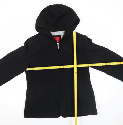 Womens UK Size M Esprit Black Quilted Coat