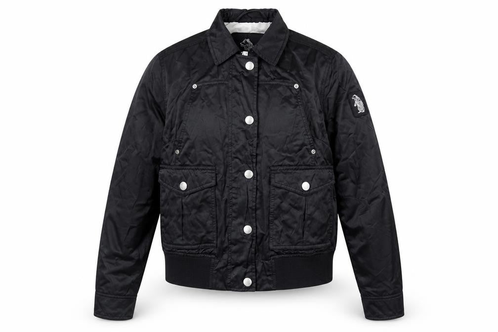 Girls UK Size M Refrigue Black Bomber Jacket