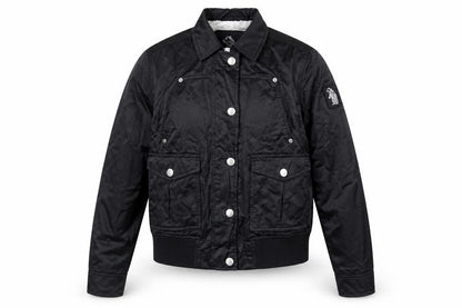 Girls UK Size M Refrigue Black Bomber Jacket