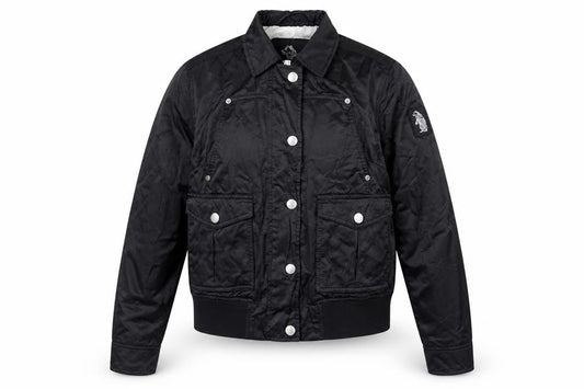Girls UK Size M Refrigue Black Bomber Jacket