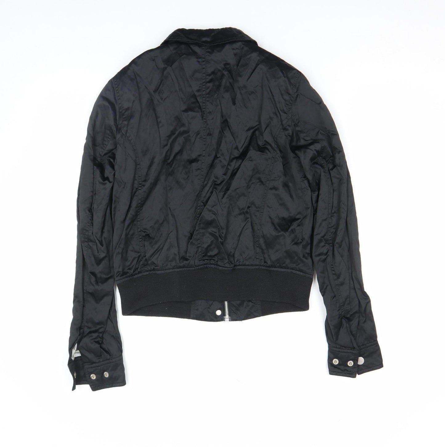 Girls UK Size M Refrigue Black Bomber Jacket