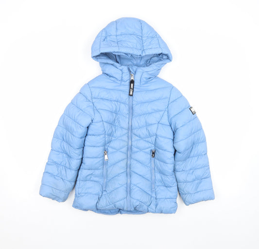 Girls UK Size 6 Years DKNY Blue Puffer Jacket