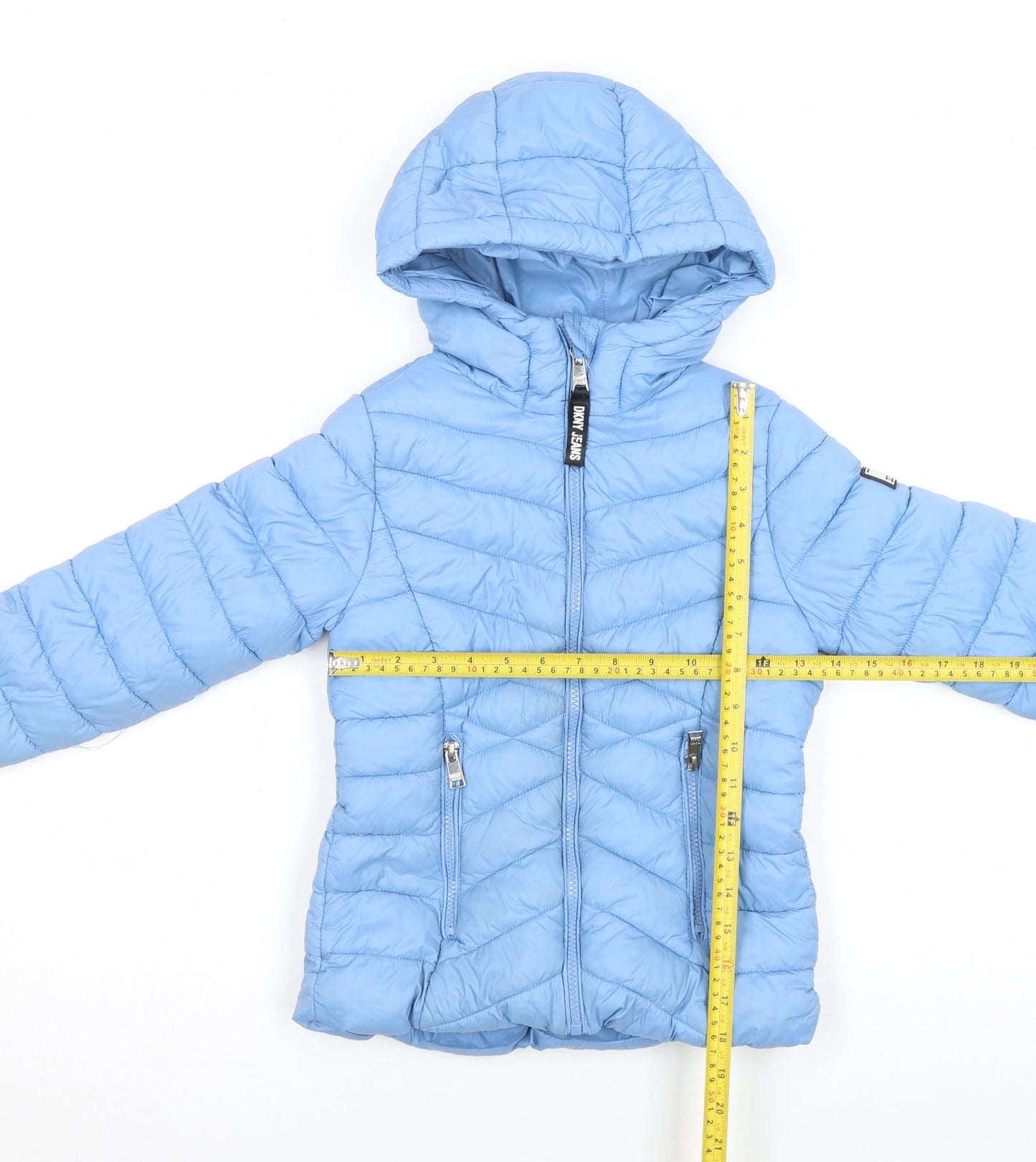 Girls UK Size 6 Years DKNY Blue Puffer Jacket
