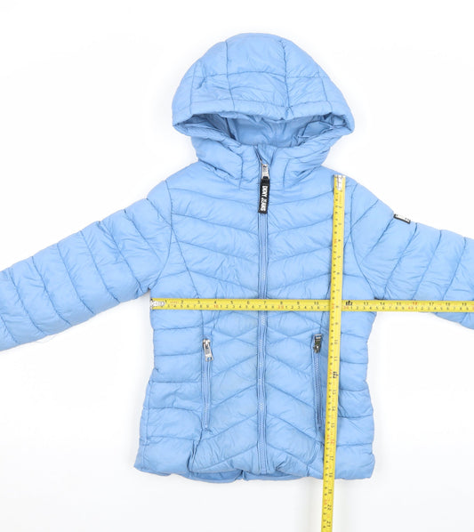Girls UK Size 6 Years DKNY Blue Puffer Jacket