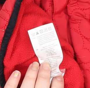 Girls UK Size 4-5 Years Disney Red Quilted Coat