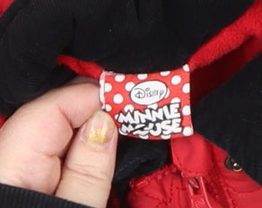 Girls UK Size 4-5 Years Disney Red Quilted Coat