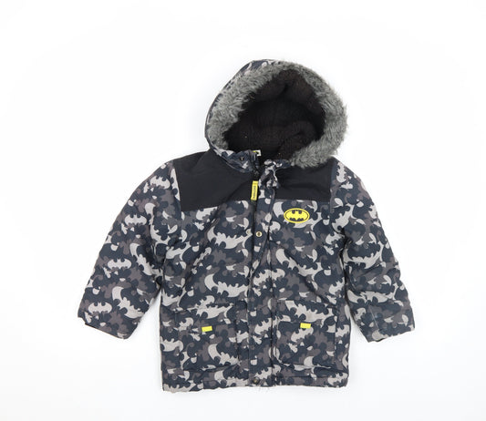 Boys UK Size 5-6 Years George Grey Puffer Jacket